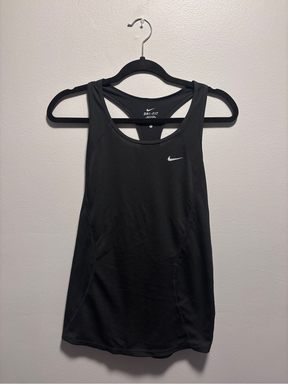 Nike Dri-FIT Women's Black Racerback Tank Top, Size Large